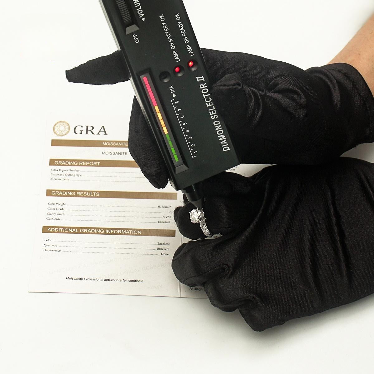 2ct Sparkling Four Prong Ring Band D Color VVS Synthetic Moissanite S925 Unisex Ring Anniversary Engagement Wedding Gifts for Men Women